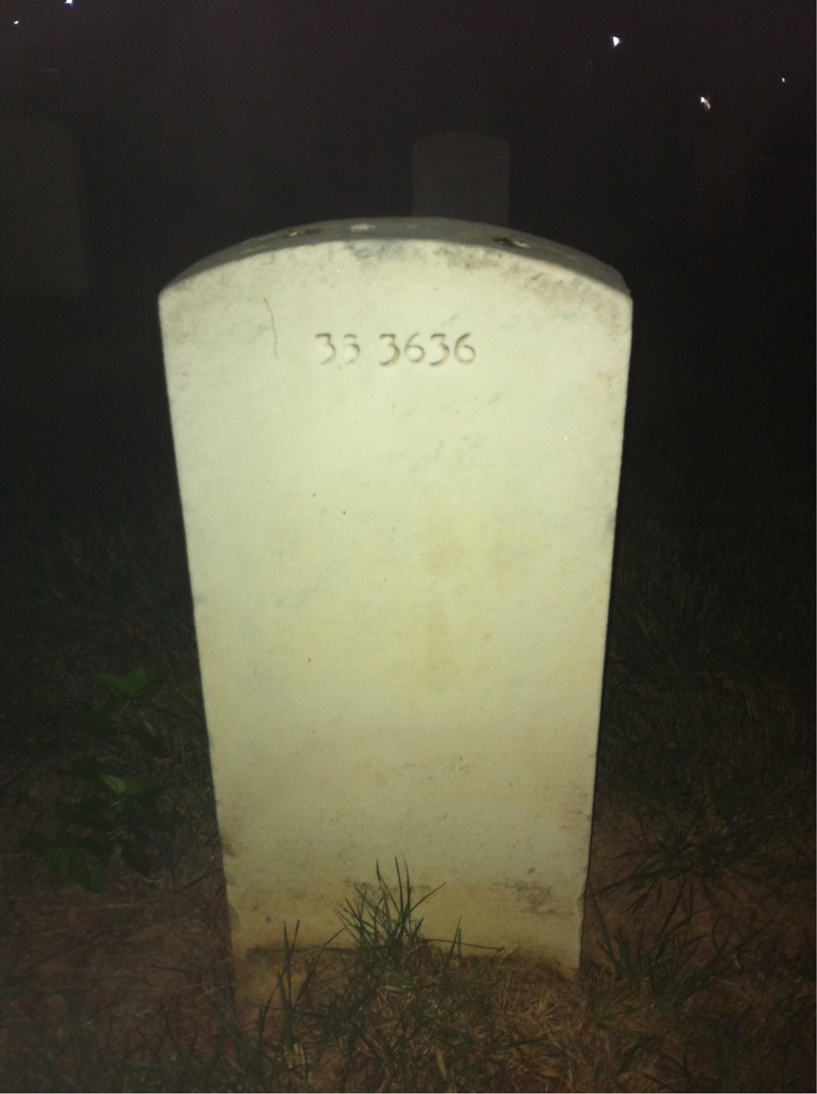 Back of headstone — Harry Mckenzie