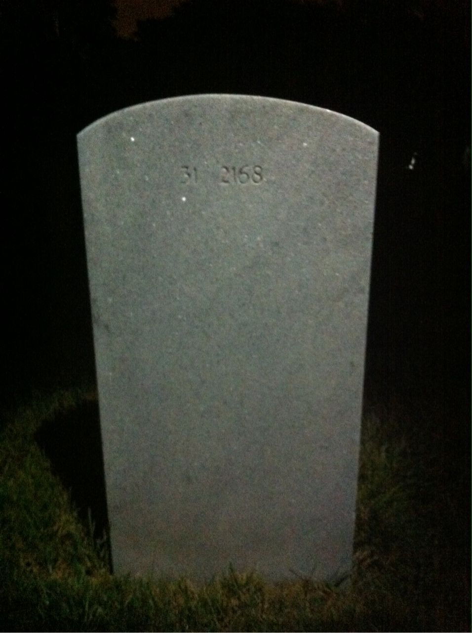 Back of headstone — Ella Arthur