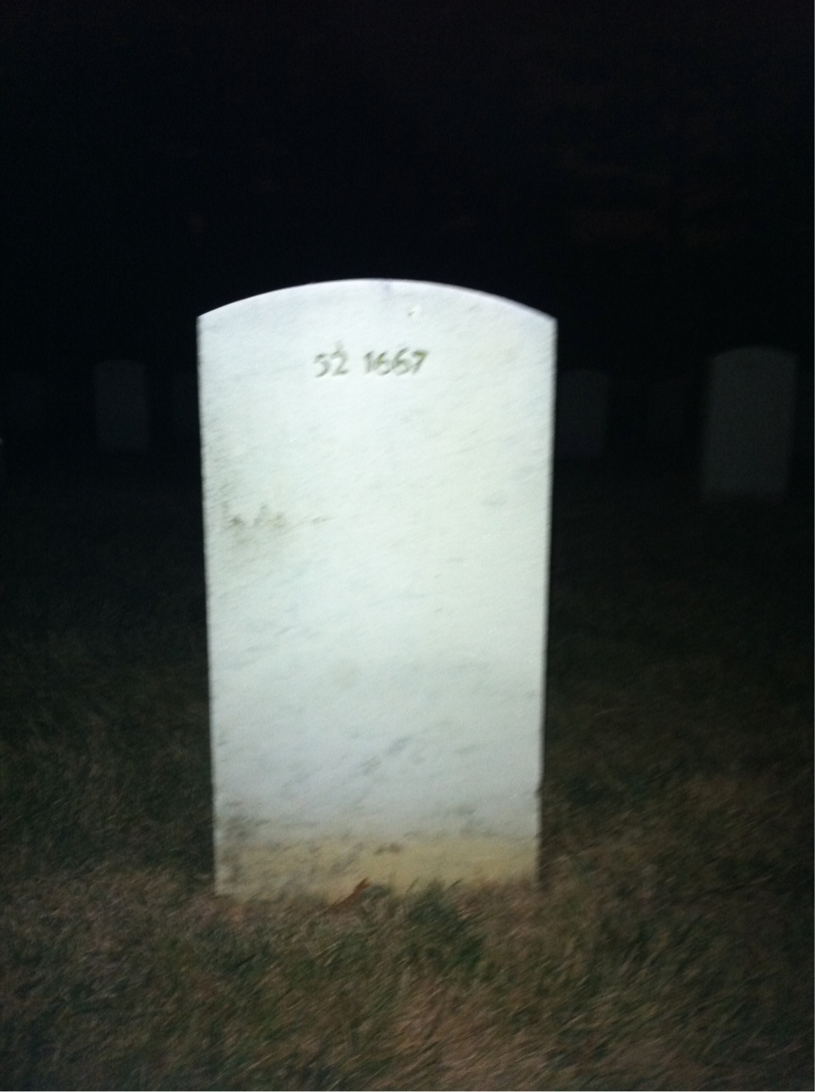 Back of headstone — Burt Baker