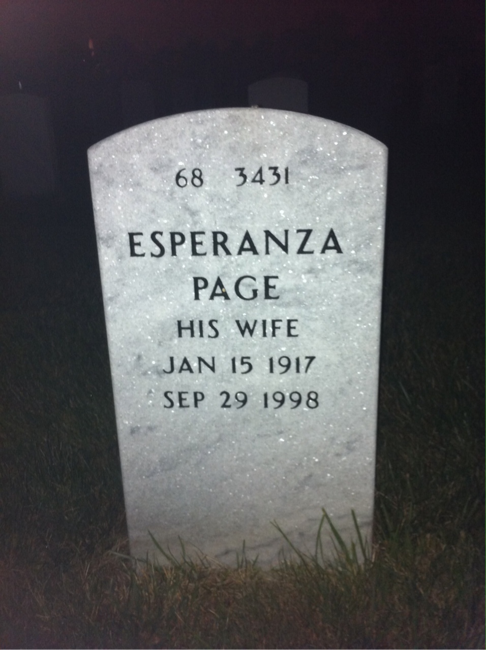 Back of headstone — John Tuggle