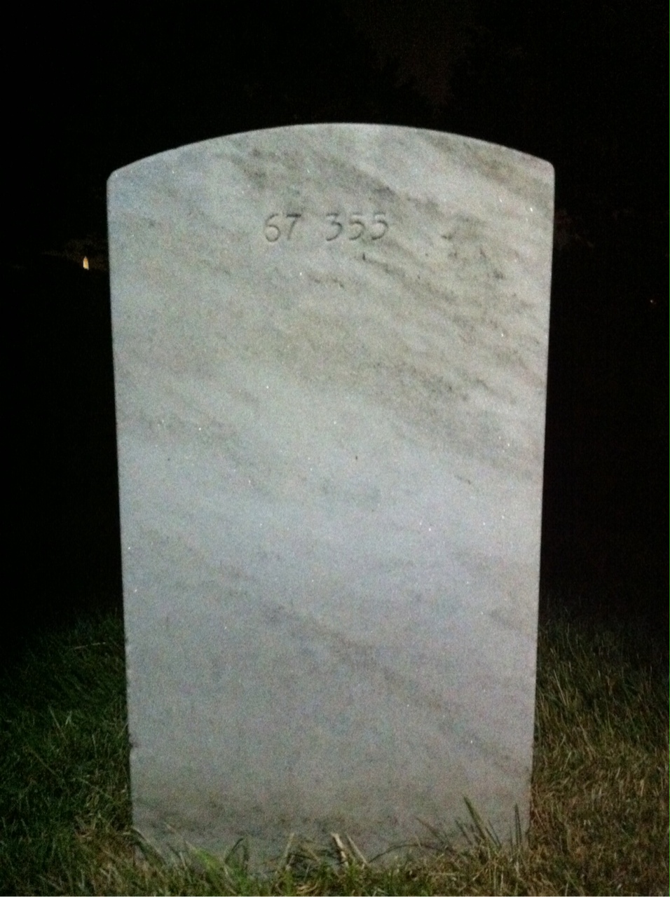 Back of headstone — Harlan Cox