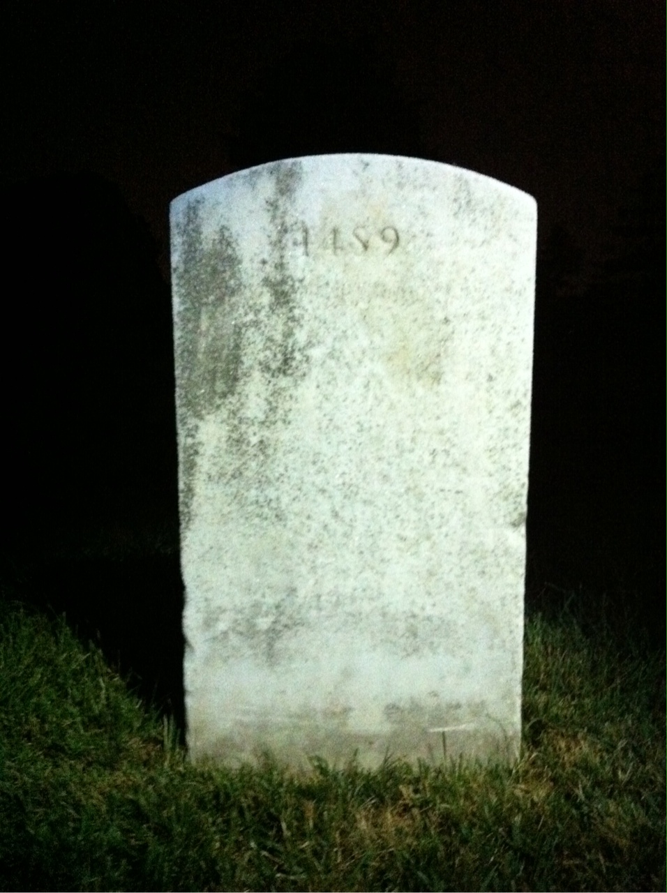 Back of headstone — Rex Armstrong