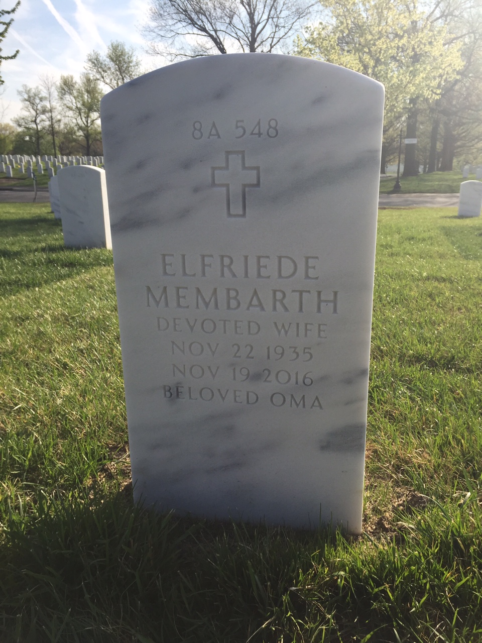 Back of headstone — Frank Mulligan