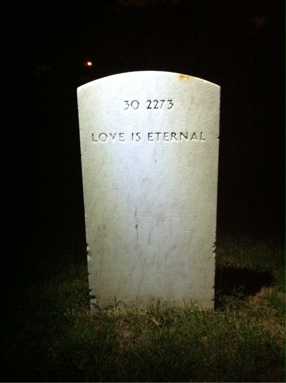 Back of headstone — John Cox