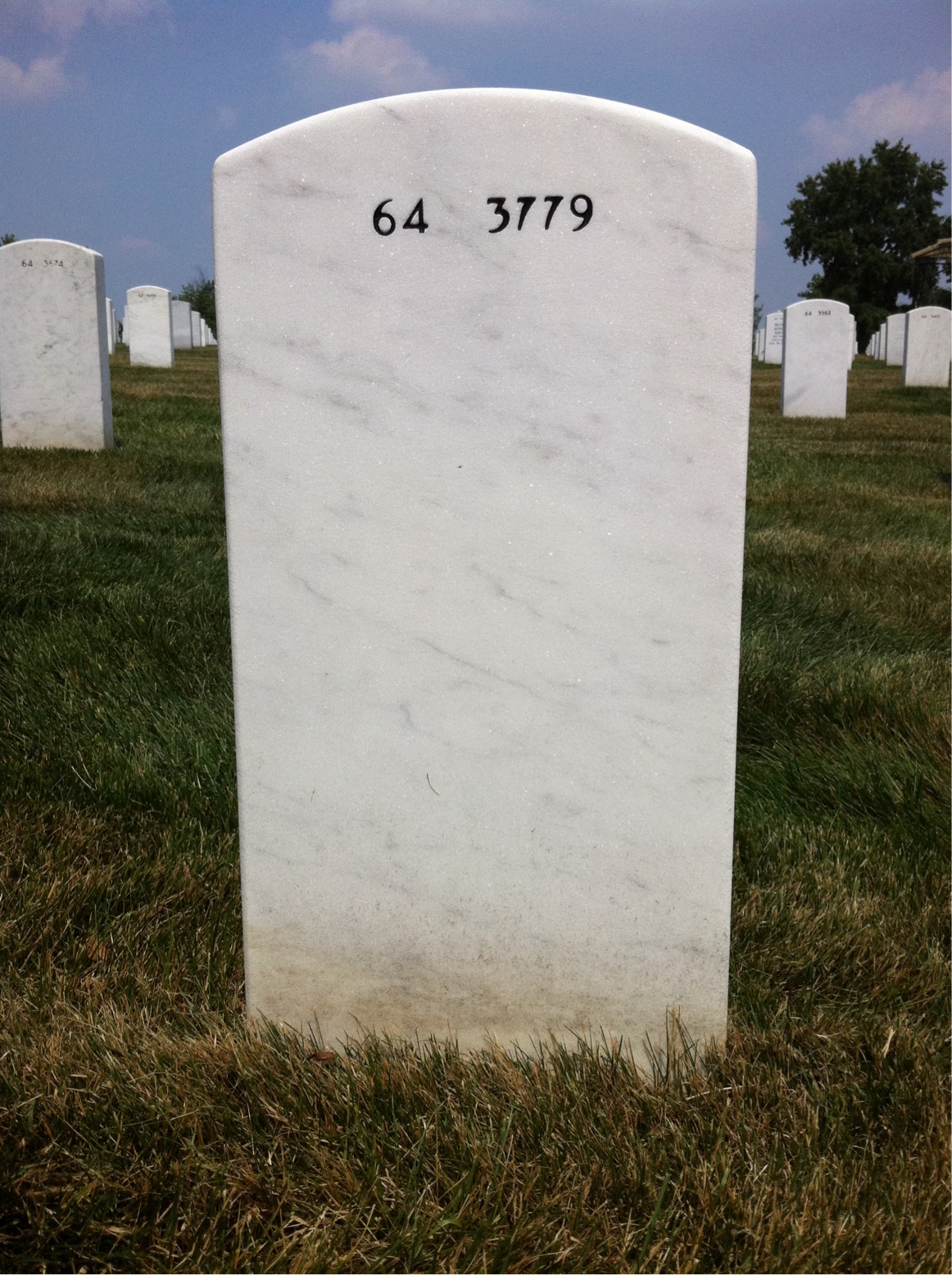 Back of headstone — Terrell Cass