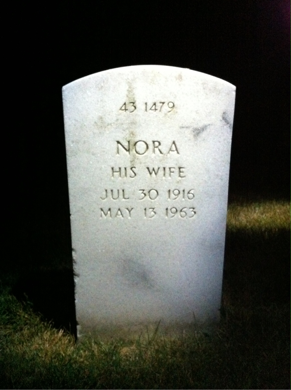 Back of headstone — George Azar
