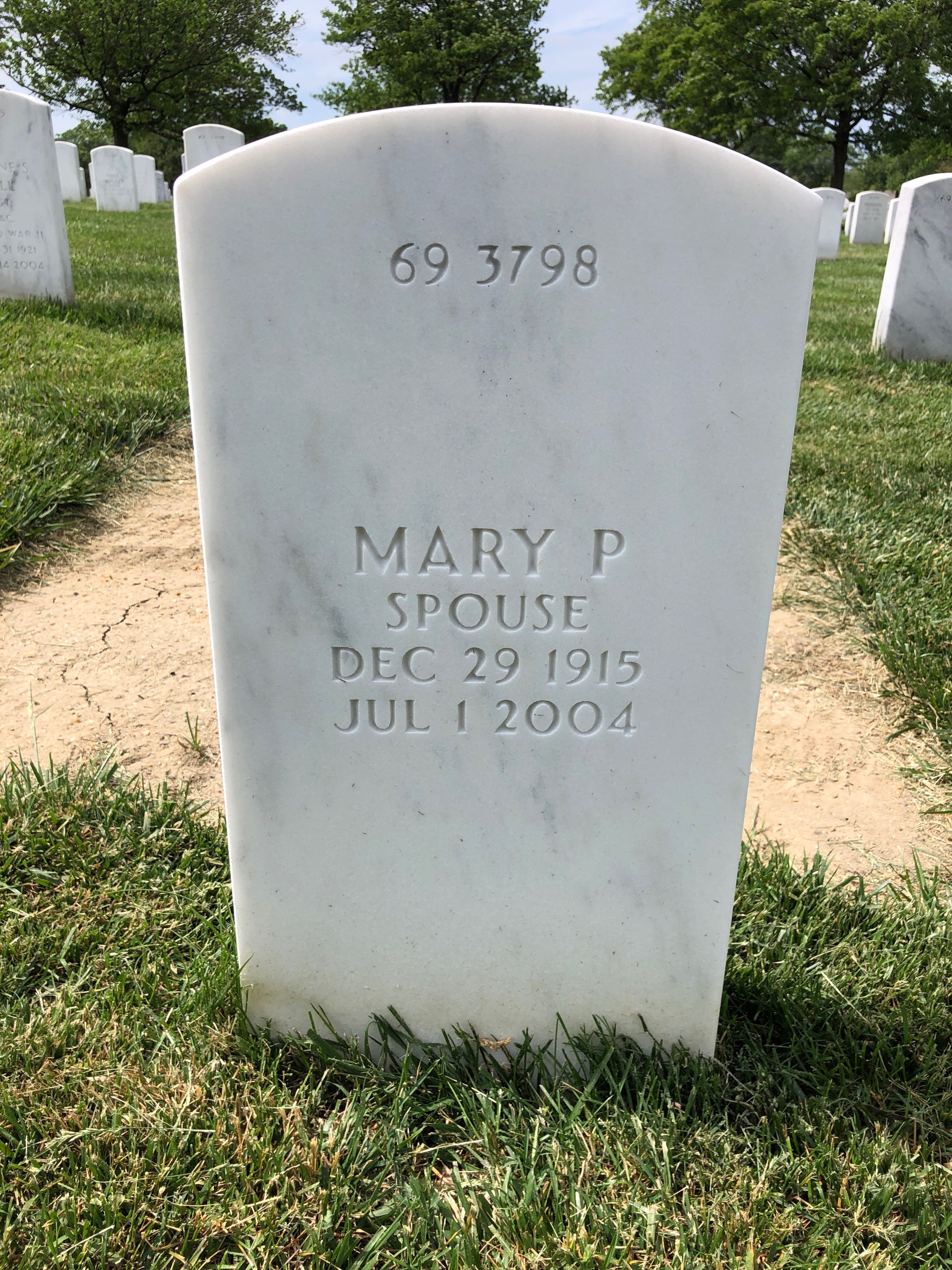 Back of headstone — Isaac Israel