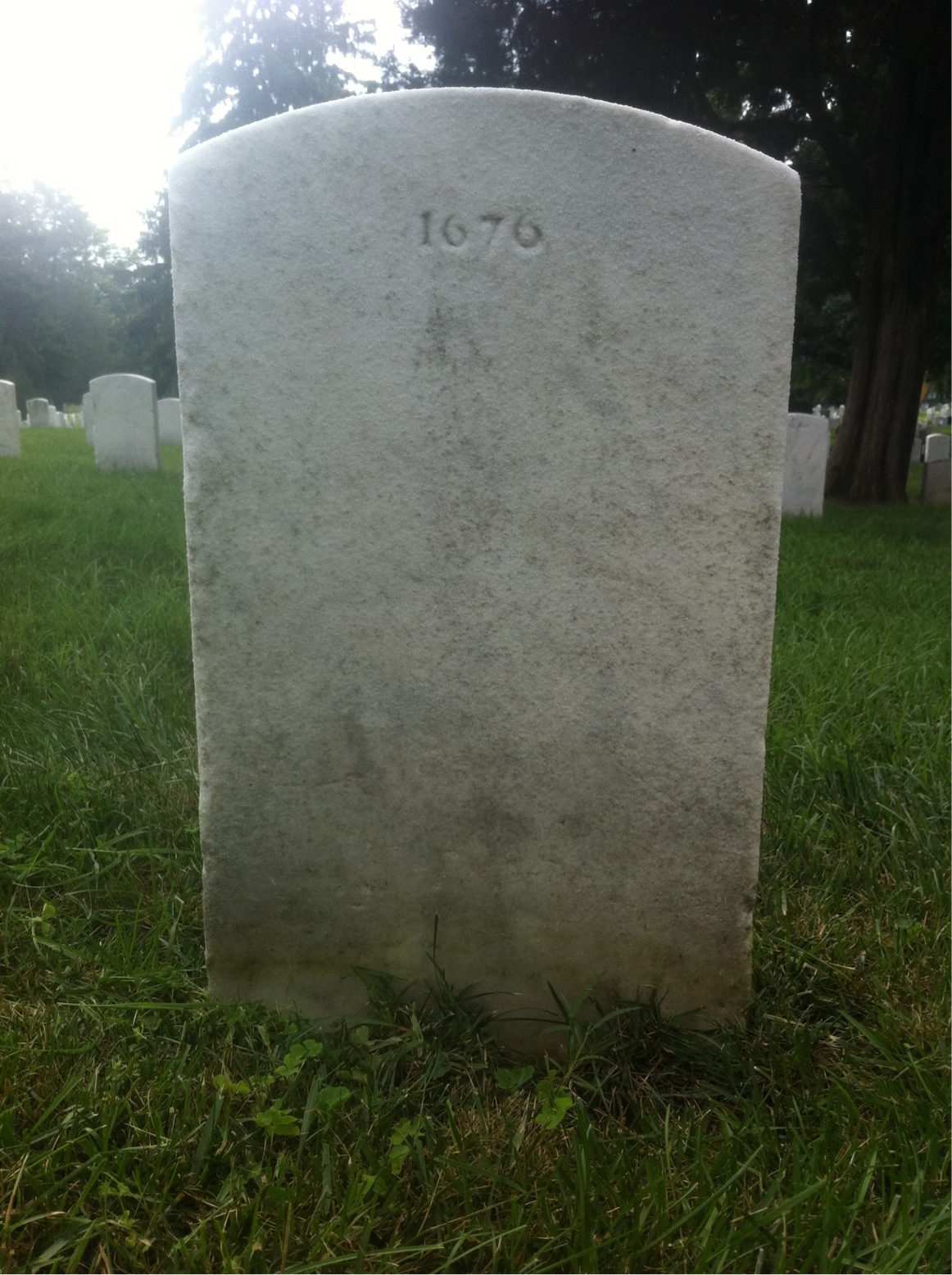 Back of headstone — Robert Morris