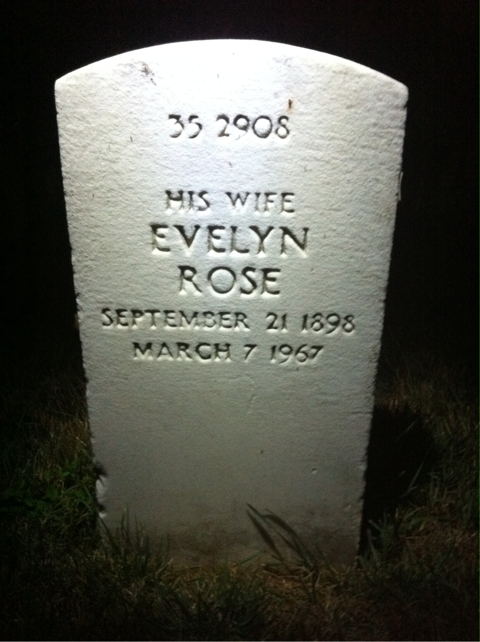 Back of headstone — Thomas Jefferson Carroll