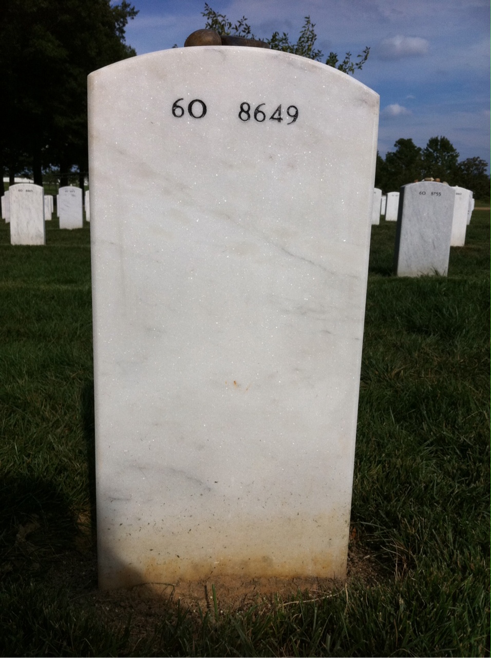 Back of headstone — Mark Kidd