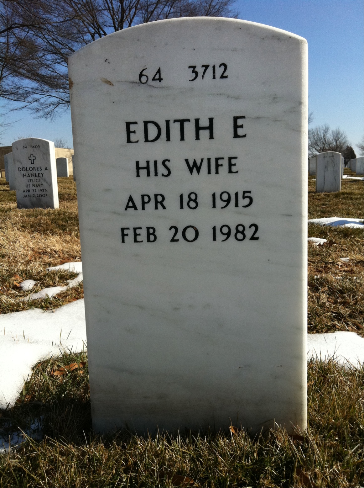 Back of headstone — Henry Cotton