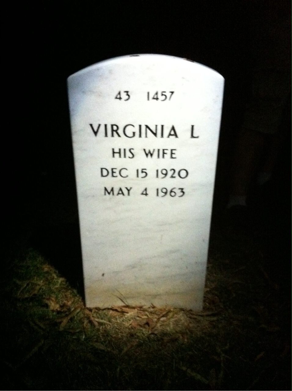 Back of headstone — James Brown