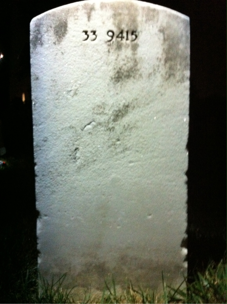 Back of headstone — Bruce Molloy