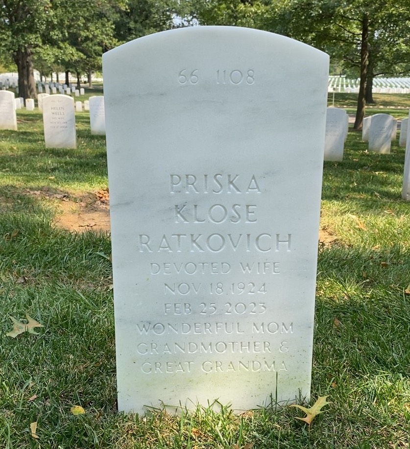 Back of headstone — Edward Ratkovich