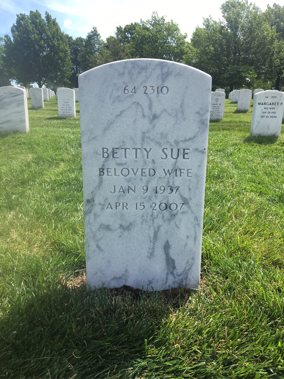 Back of headstone — Albert Logan