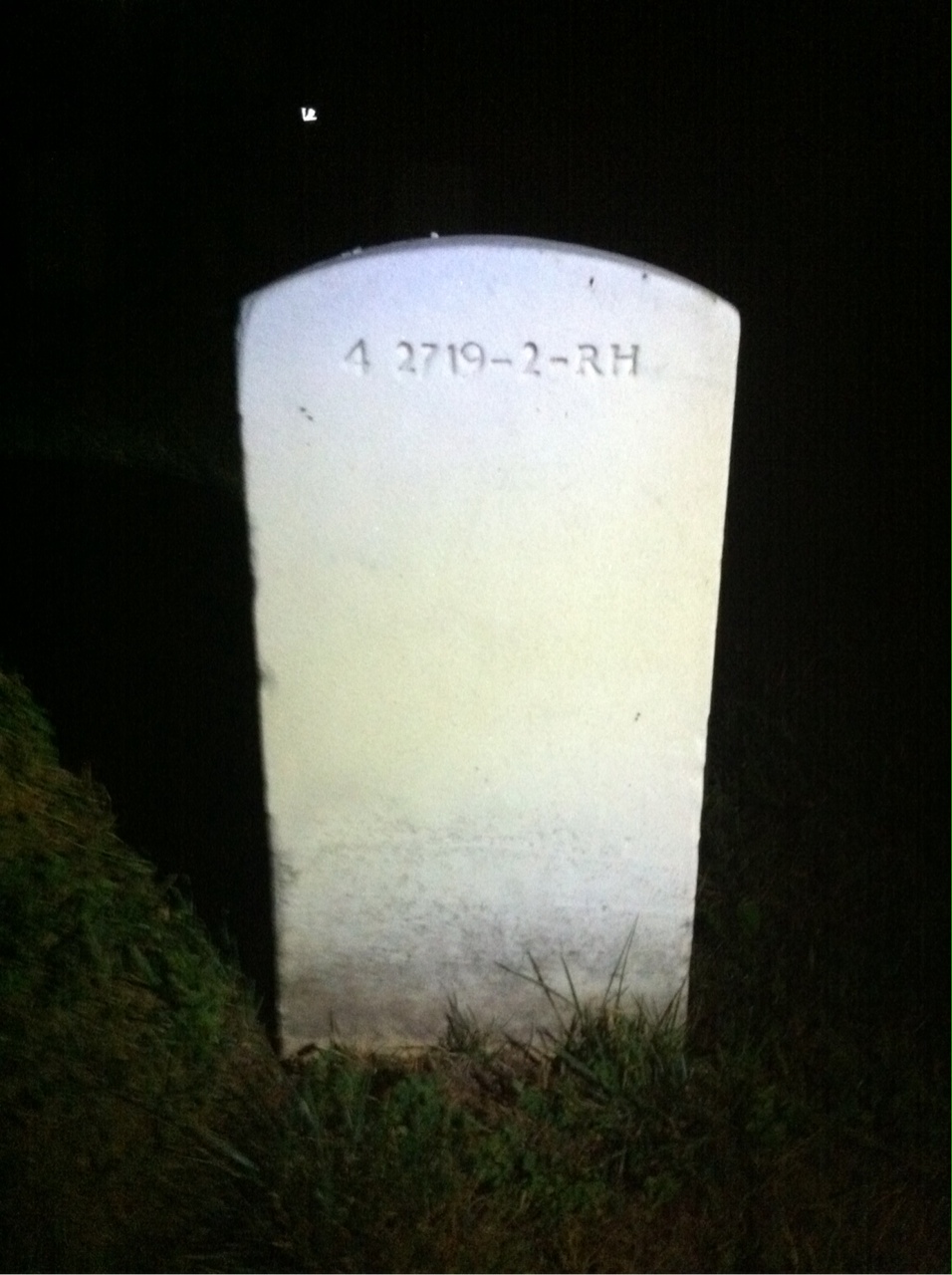 Back of headstone — Francio Boulanger