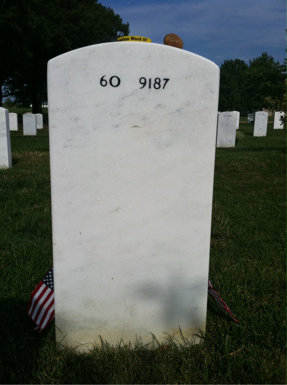 Back of headstone — David Knapp