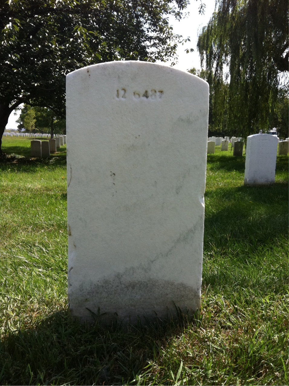 Back of headstone — Joseph Balvage