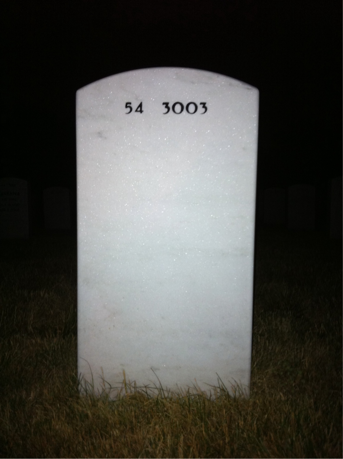 Back of headstone — George Smith