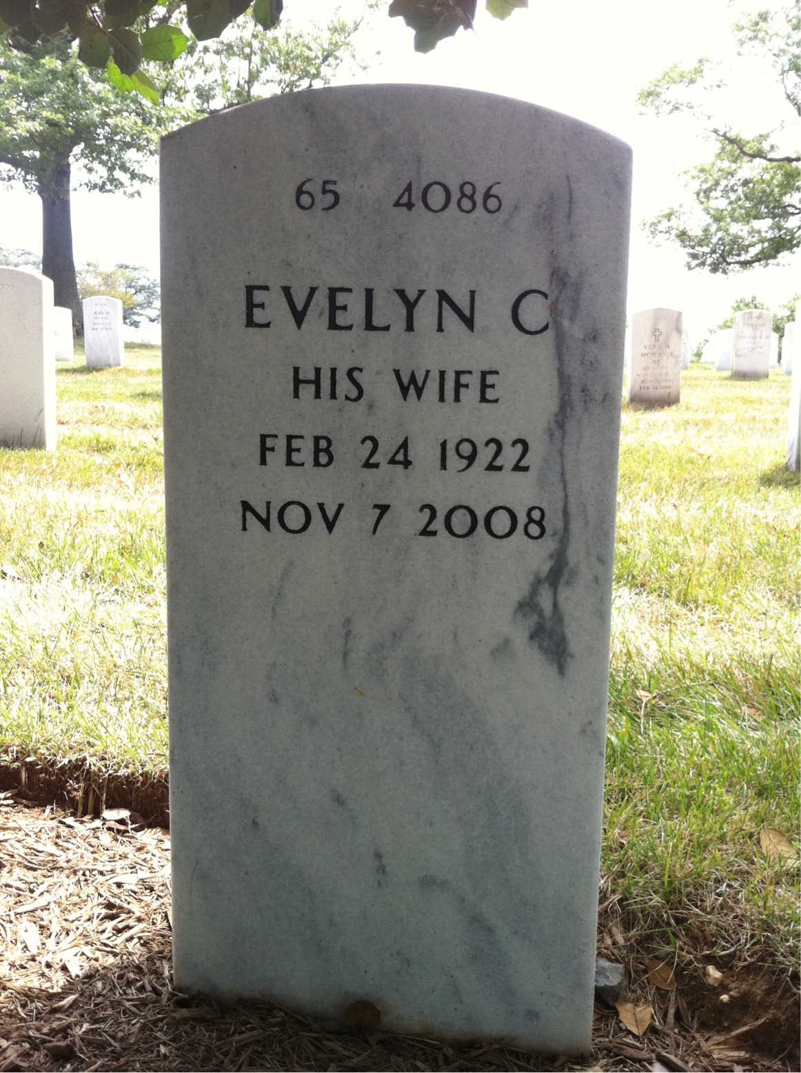 Back of headstone — Patrick Lydon