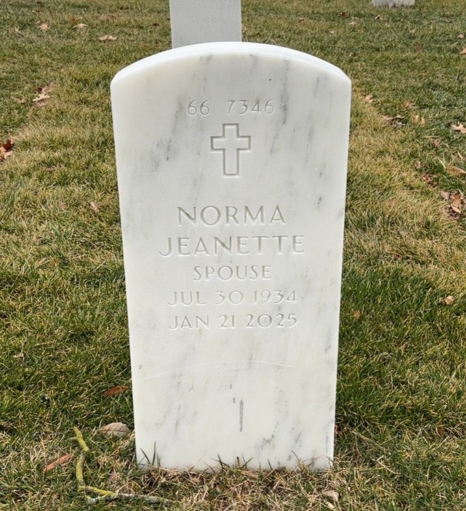 Back of headstone — Dennis Fanning