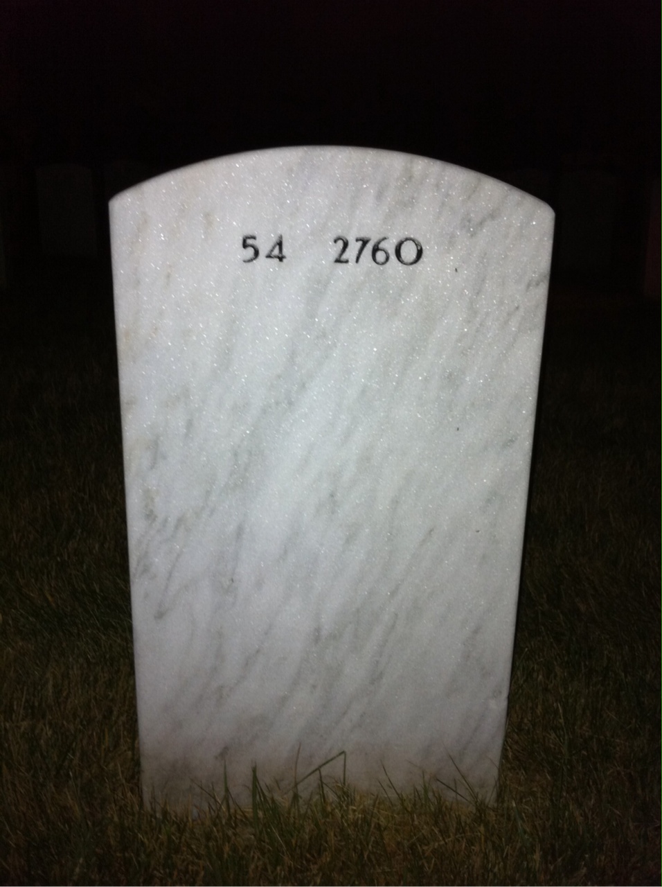 Back of headstone — Lawrence Galehouse