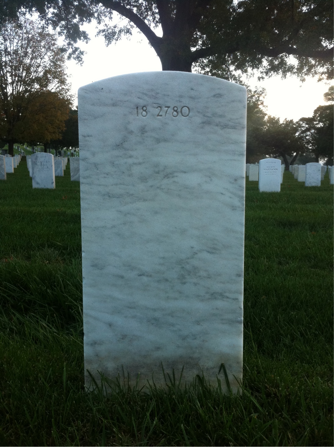 Back of headstone — Clarence Moore