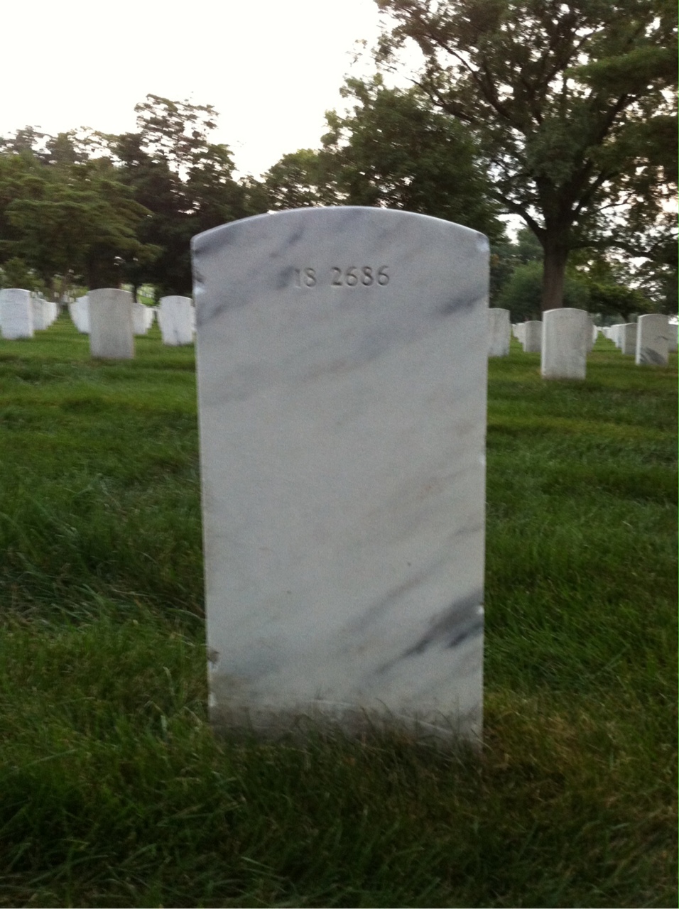 Back of headstone — Albert Anderson