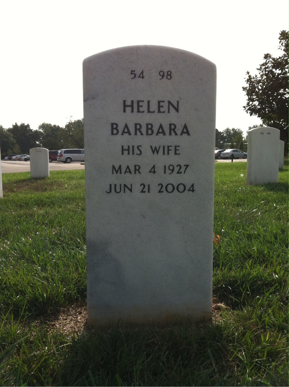 Back of headstone — Layton Burris