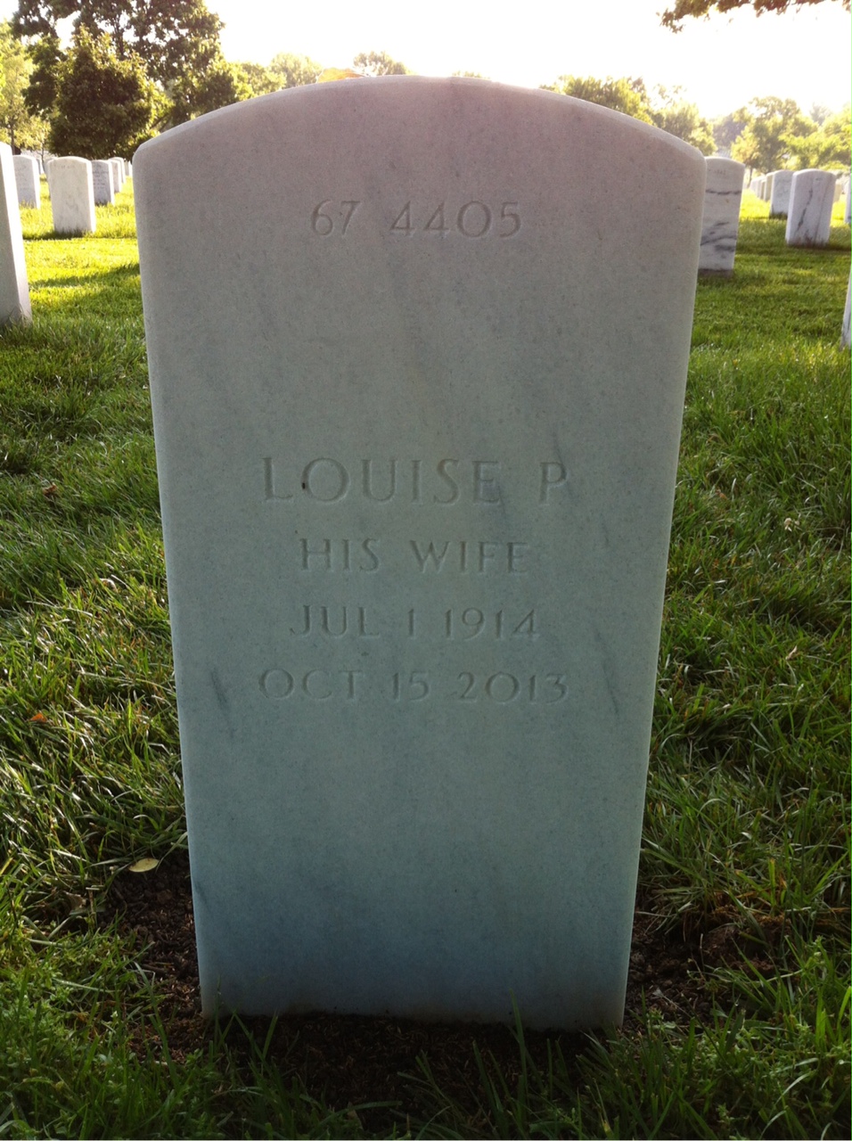 Back of headstone — Samuel Miller