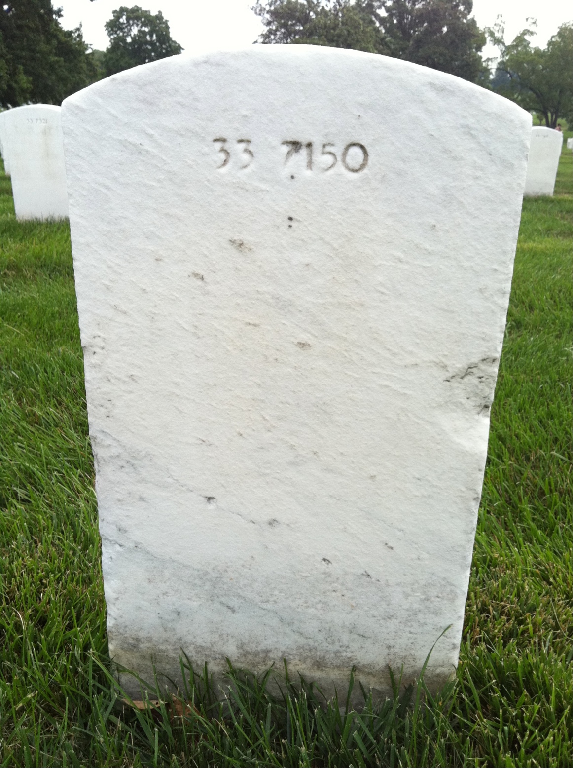 Back of headstone — Joseph Adams