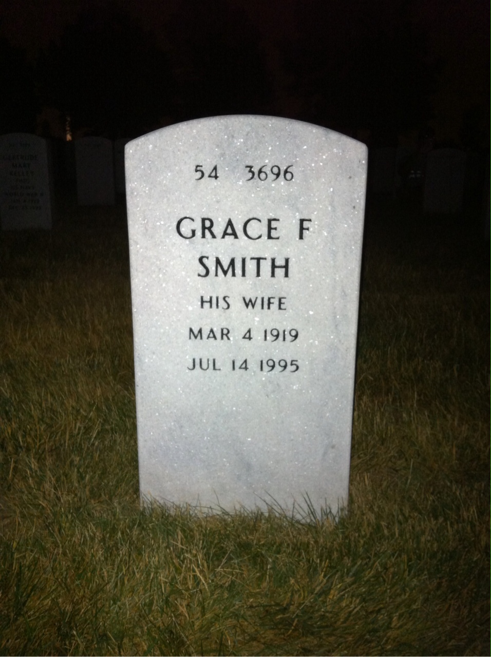 Back of headstone — Paul Eldridge