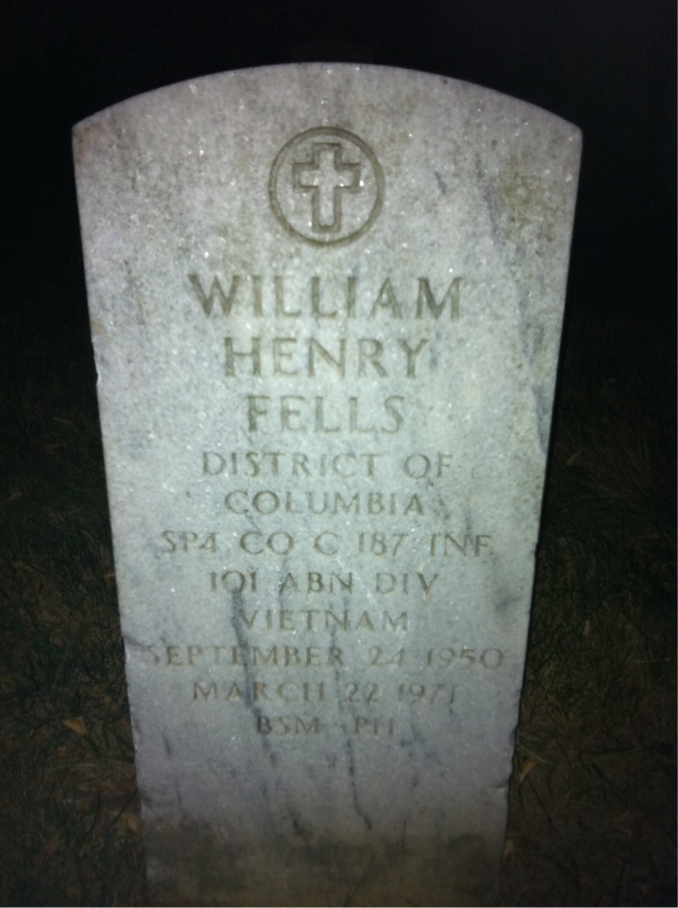 Headstone of William Henry Fells