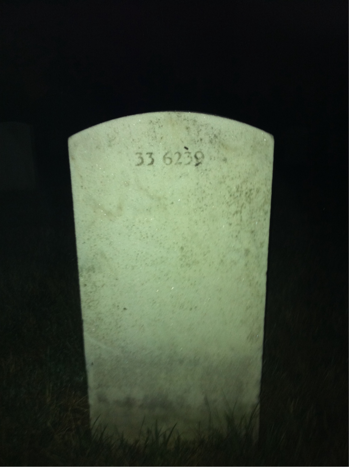 Back of headstone — Thomas Alexander