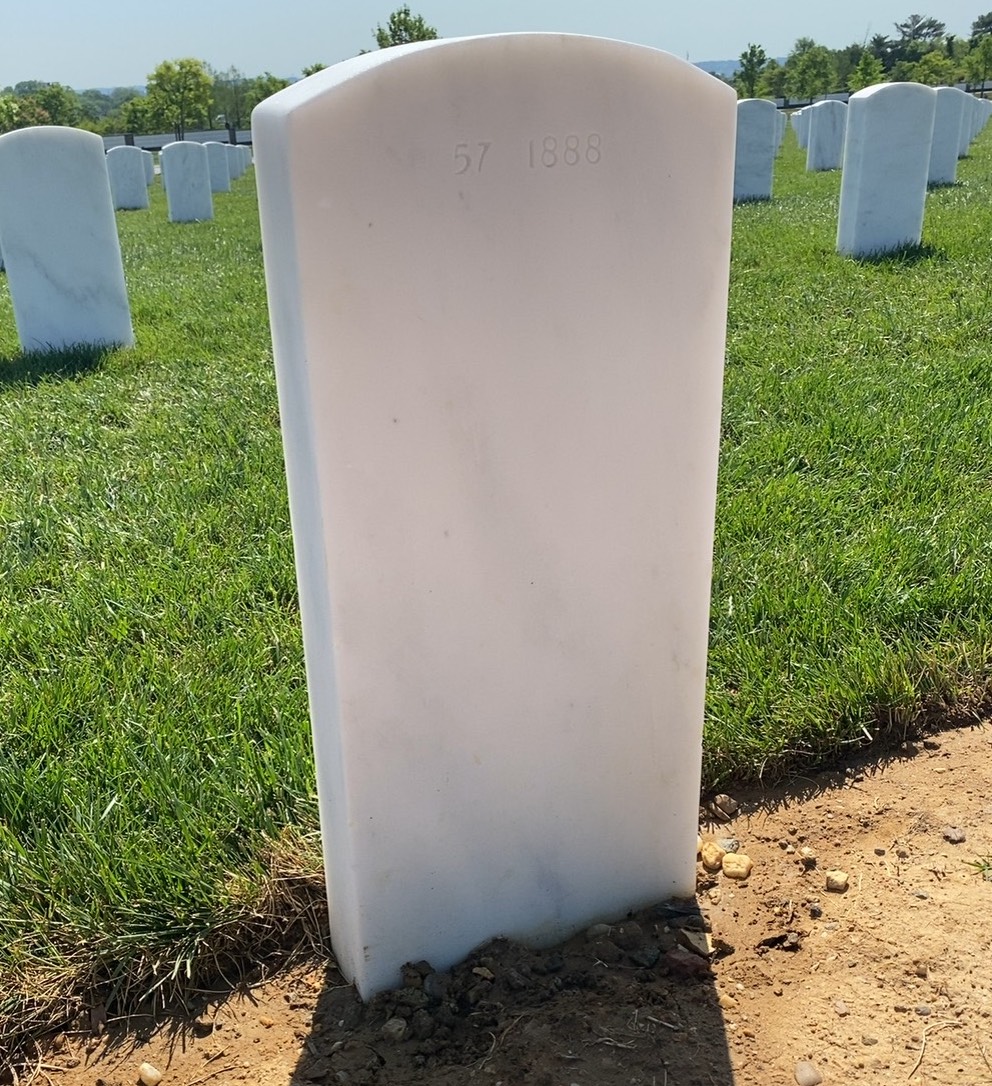Back of headstone — Thomas Edwin Bowman