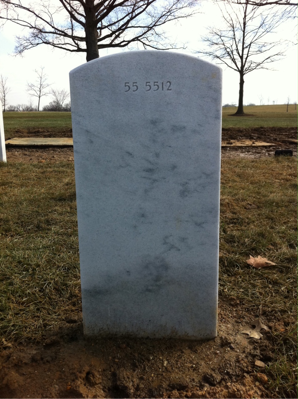 Back of headstone — Thomas Edward Church