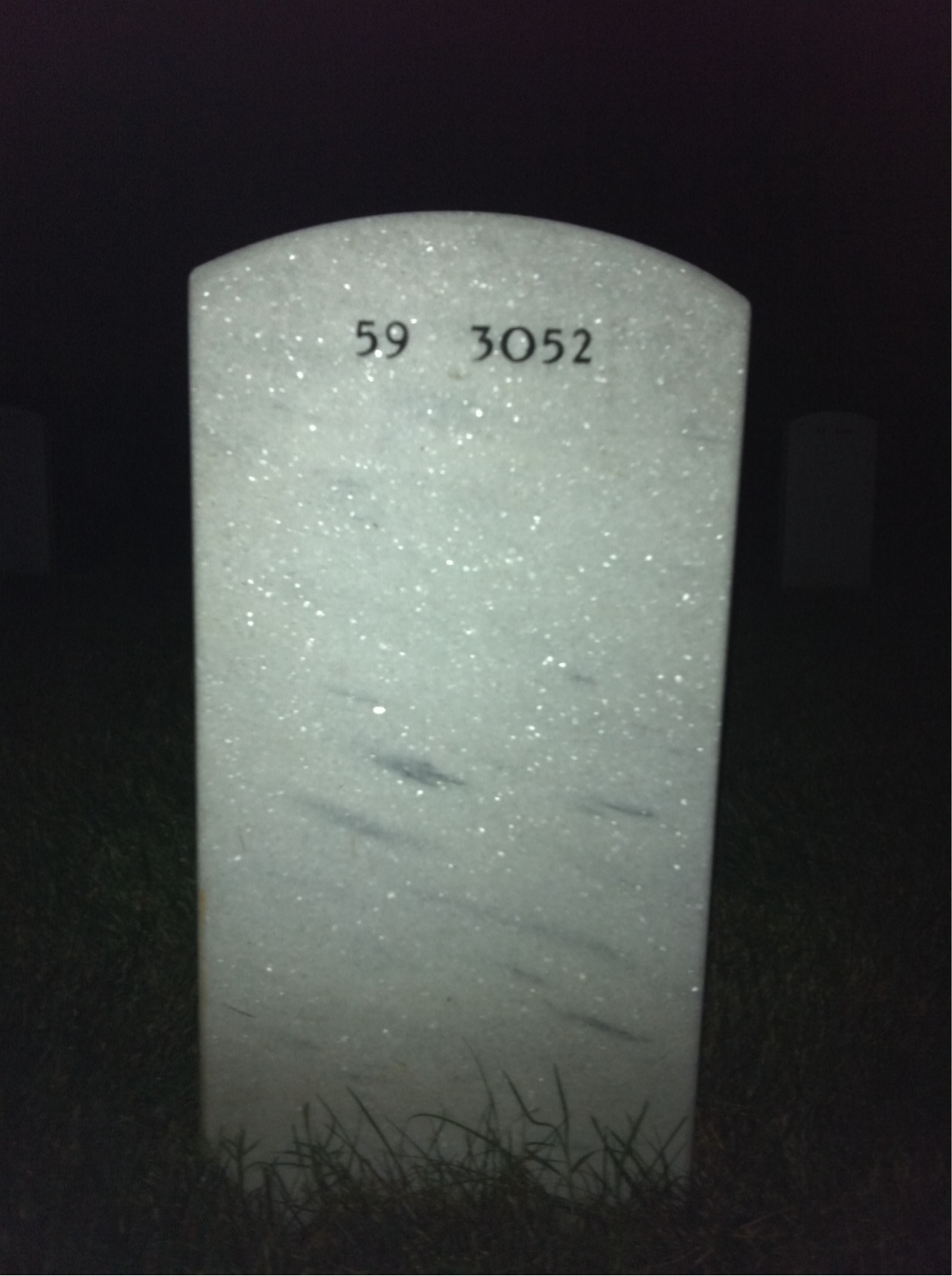 Back of headstone — Laurence Davis