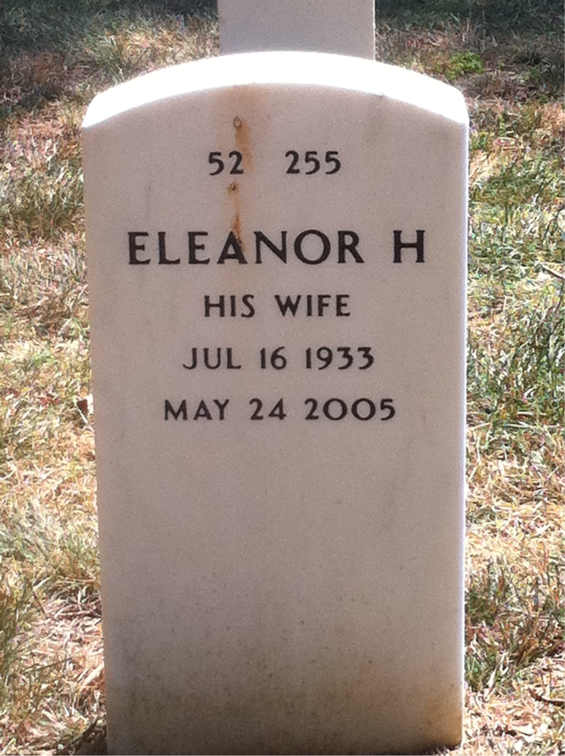 Back of headstone — Victor Pike