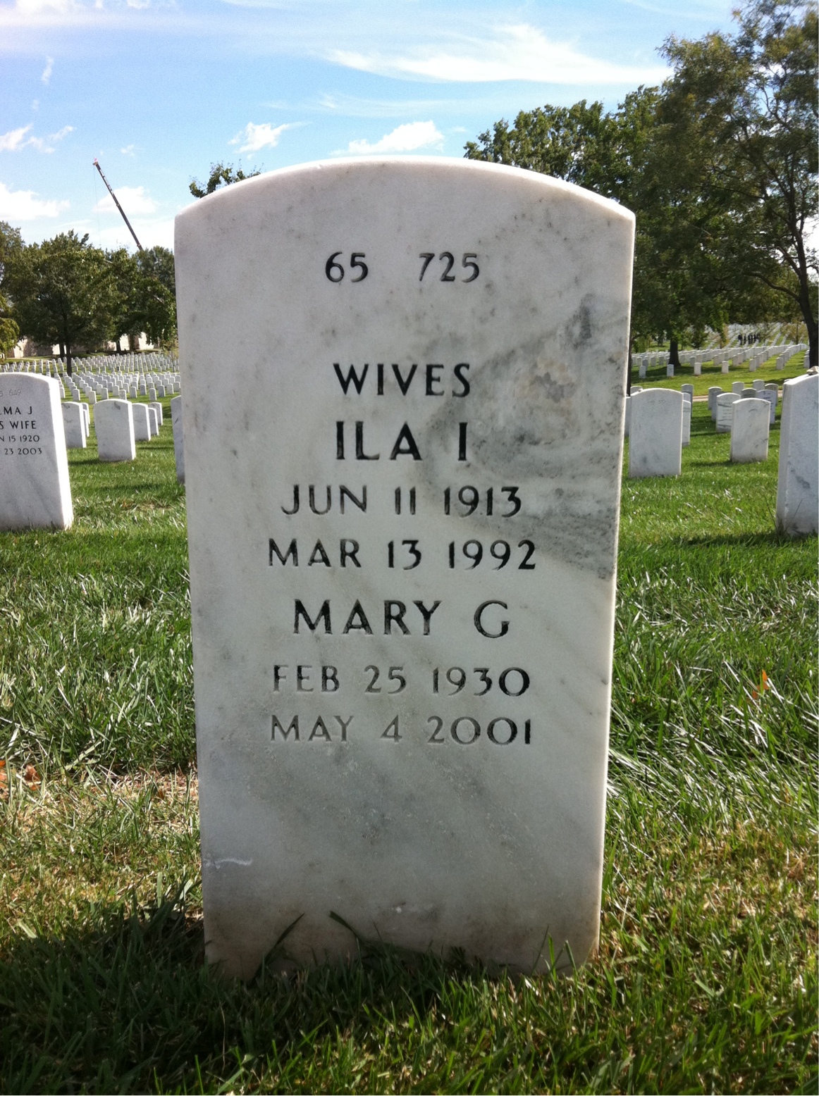 Back of headstone — Harlan Geyer