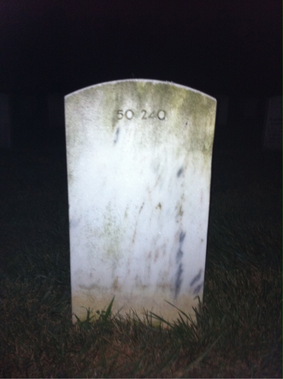 Back of headstone — Alvin Morey
