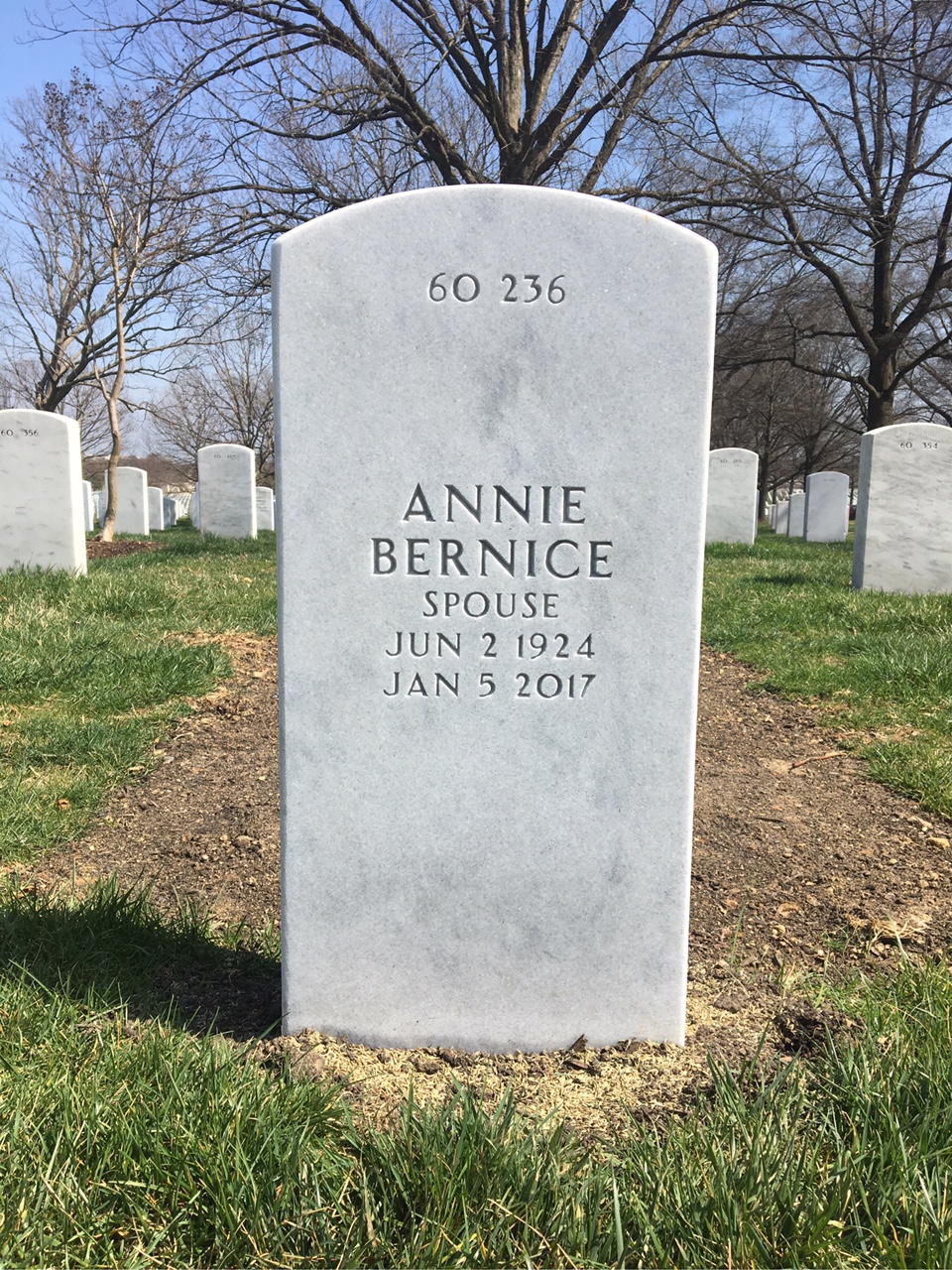 Back of headstone — Horace Crouch