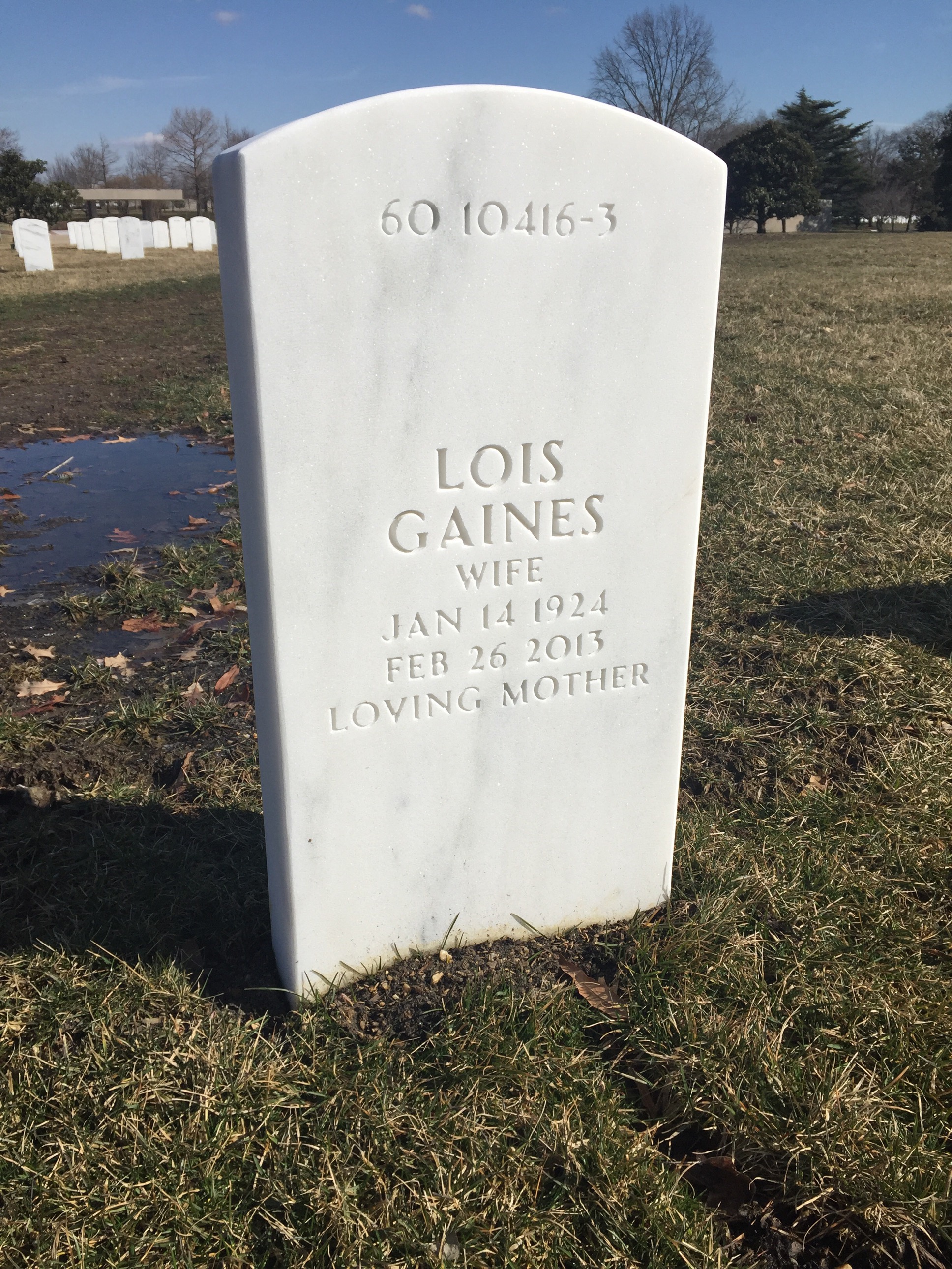 Back of headstone — Walter Morgan