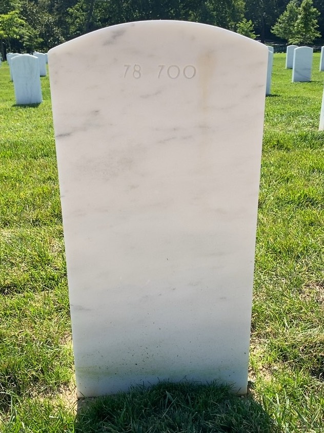 Back of headstone — Homer Munson