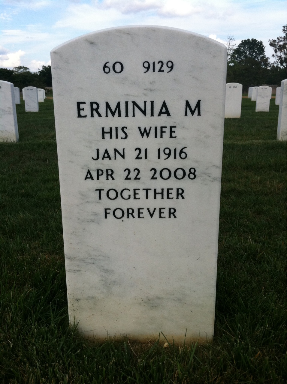 Back of headstone — William Murphy