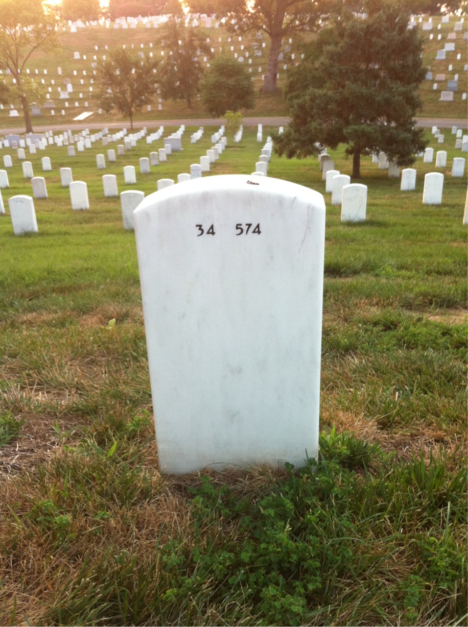 Back of headstone — Charles Lacina