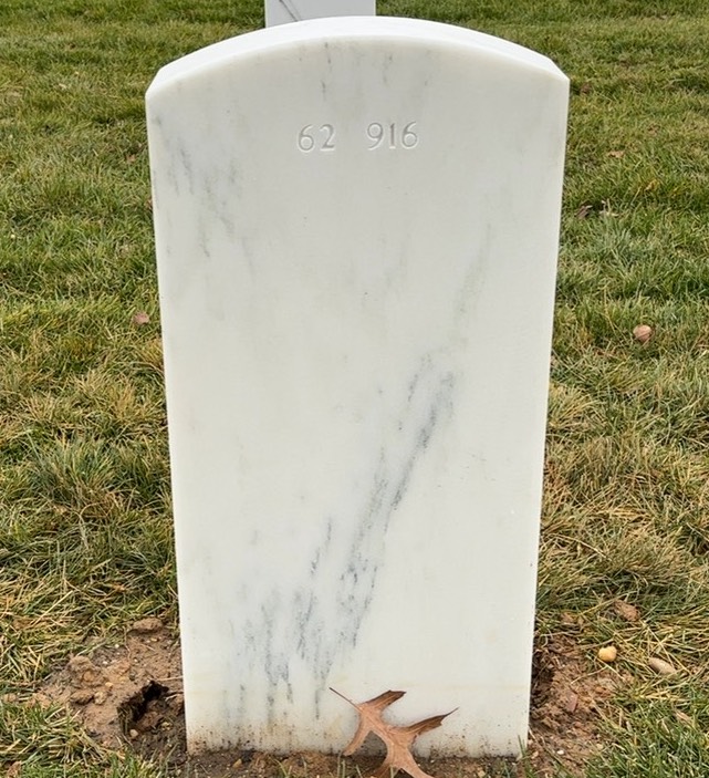 Back of headstone — Richard Austin