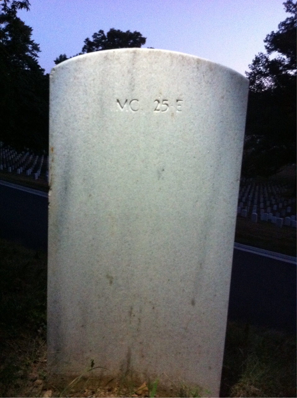 Back of headstone — Frank Anderson