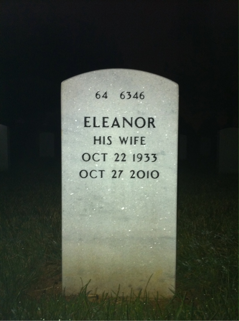 Back of headstone — Miguel Sanchez
