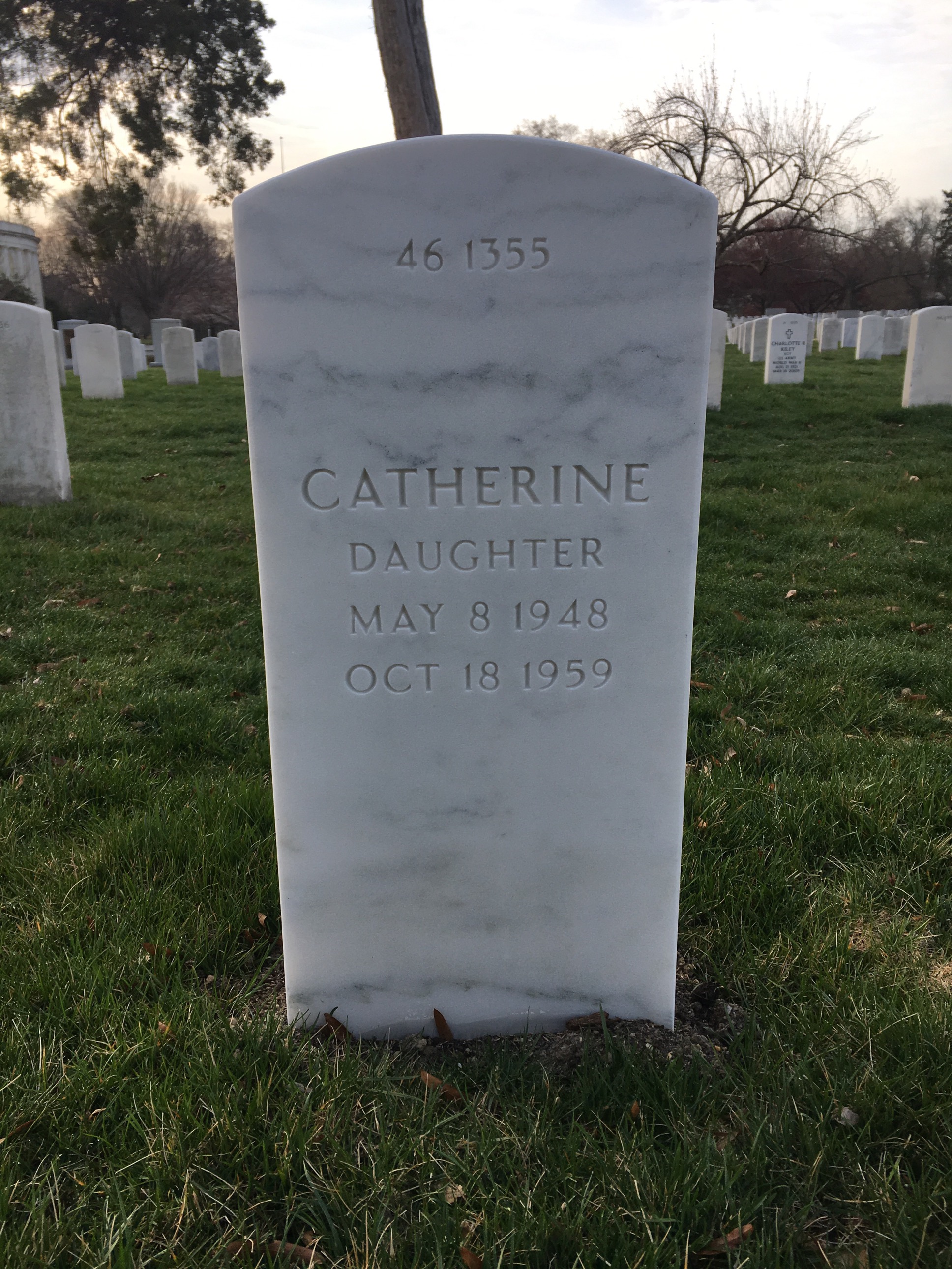 Back of headstone — Daniel Coughlin