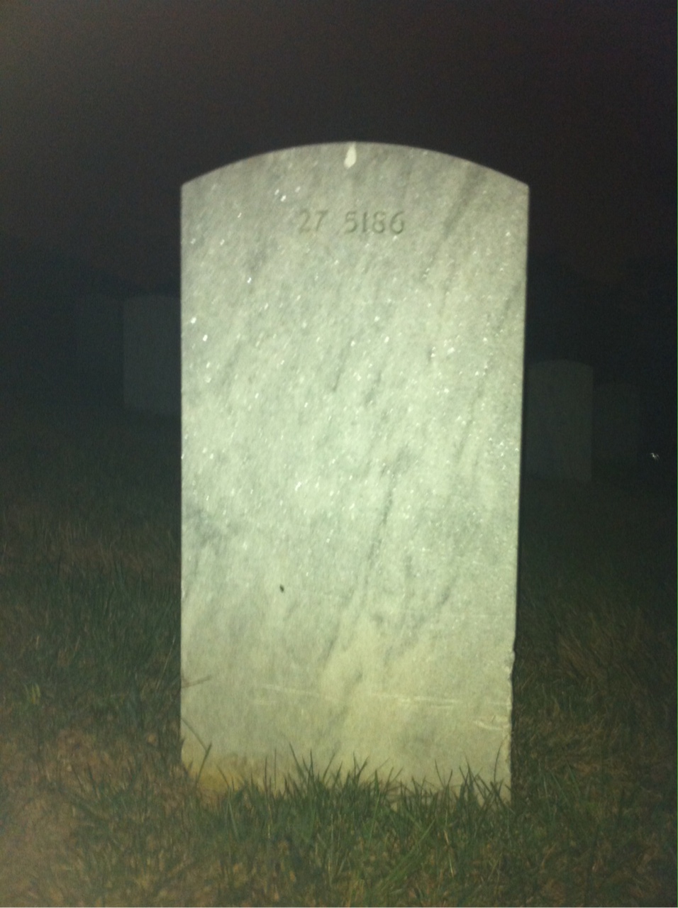Back of headstone — Benj Banks